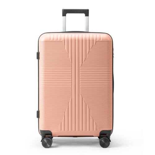 Front. Winado - 24" Hardshell Carry On Luggage with Spinner Wheels Lightweight PP Hardside Small Suitcase with Built-in Lock - Rose Gold.