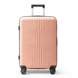 Winado - 24" Hardshell Carry On Luggage with Spinner Wheels Lightweight PP Hardside Small Suitcase with Built-in Lock - Rose Gold