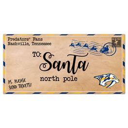 Fan Creations - Nashville Predators 6'' x 12'' Letter to Santa Sign - Multicolor