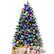 Alt View 20. Costway - 6ft Pre-Lit Snowy Christmas Hinged Tree 11 Flash Modes w/ 350 Multi-Color Lights - Green/White.