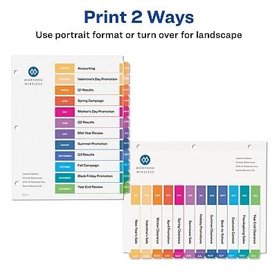 Print 2 Ways  
Use portrait format or turn over for landscape  

Accounting  
Valentine's Day Promotion  
Q1 Results  
Spring Campaign  
Mother's Day Promotion  
Q2 Results  
Mid-Year Review  
Summer Promotion  
Q3 Results  
Fall Campaign  
Black Friday Promotion  
Year End Review  
New Year's Sale  
Valentine's Sale  

April Promotion  
Back to School  
Clearance  
Swimwear  
Mother's Day  
Thanksgiving Sales  
Year End Clearance  

MORVANA WIRELESS