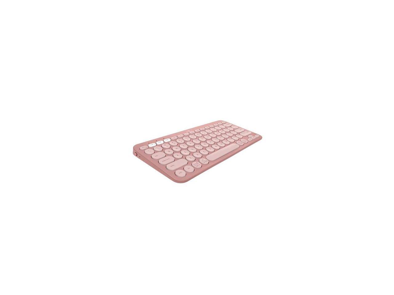 Alt View 7. Logitech - Logitech Pebble Keys 2 K380S Bluetooth Keyboard, Tonal Rose 920-011777 - Tonal Rose.