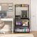 Angle. Aheaplus - 3D Printer Stand with Power Outlets, 3-Tier Rolling Printer Stand with Filament Storage - Black.