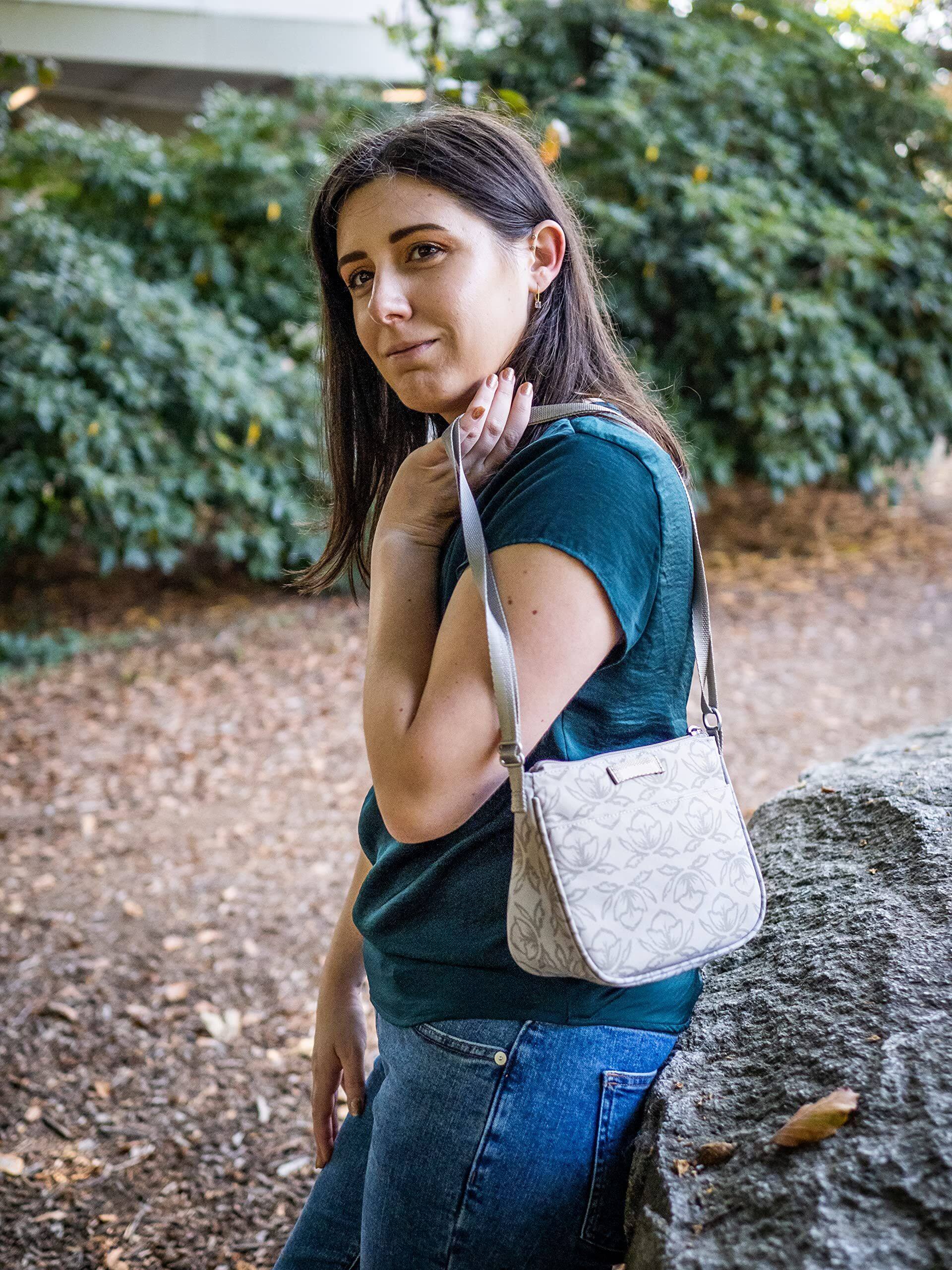 Alt View 2. Haiku - Haiku Lark Crossbody Bag - Geo Tulip Print.