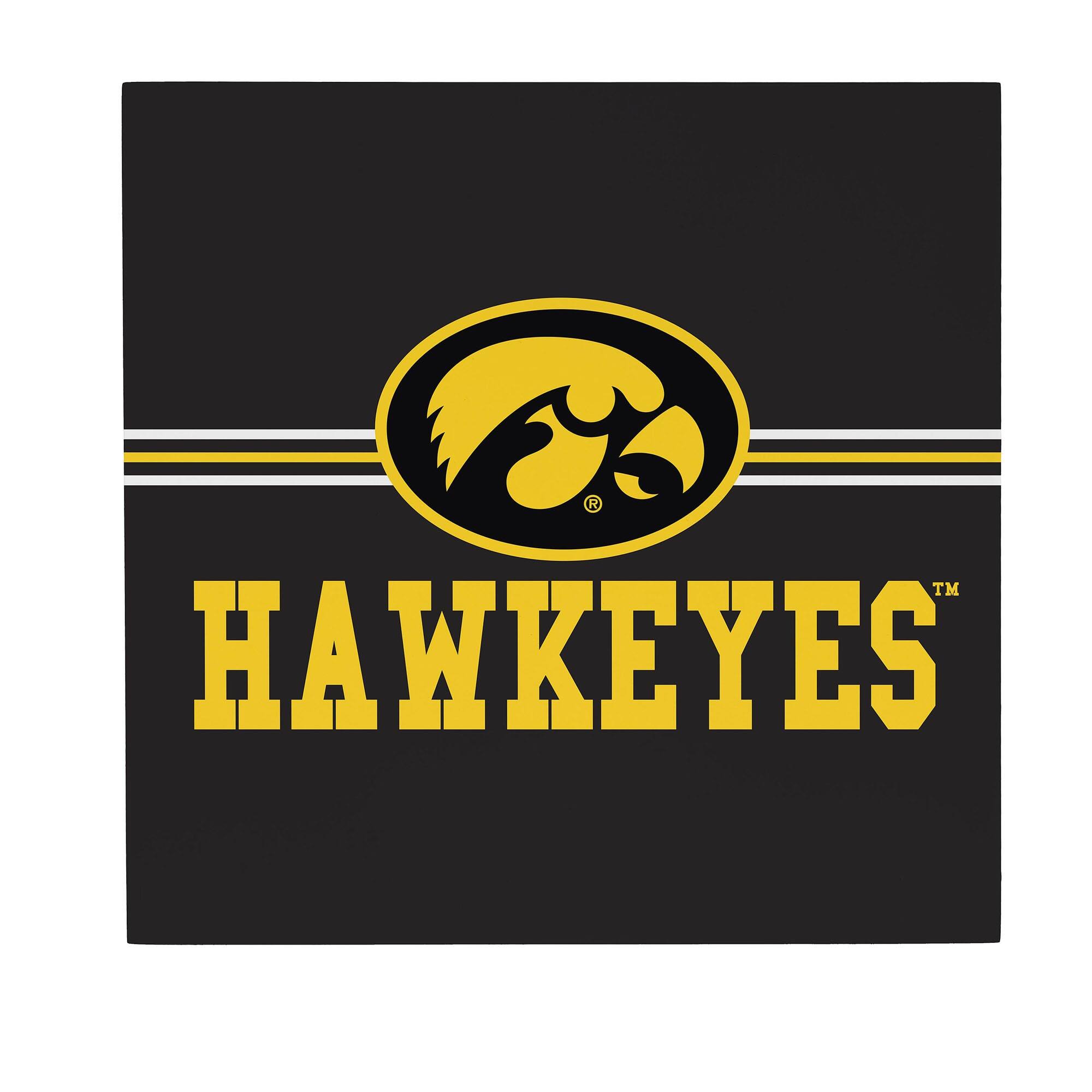 Iowa Hawkeyes 12" x 12" Wood Wall Sign