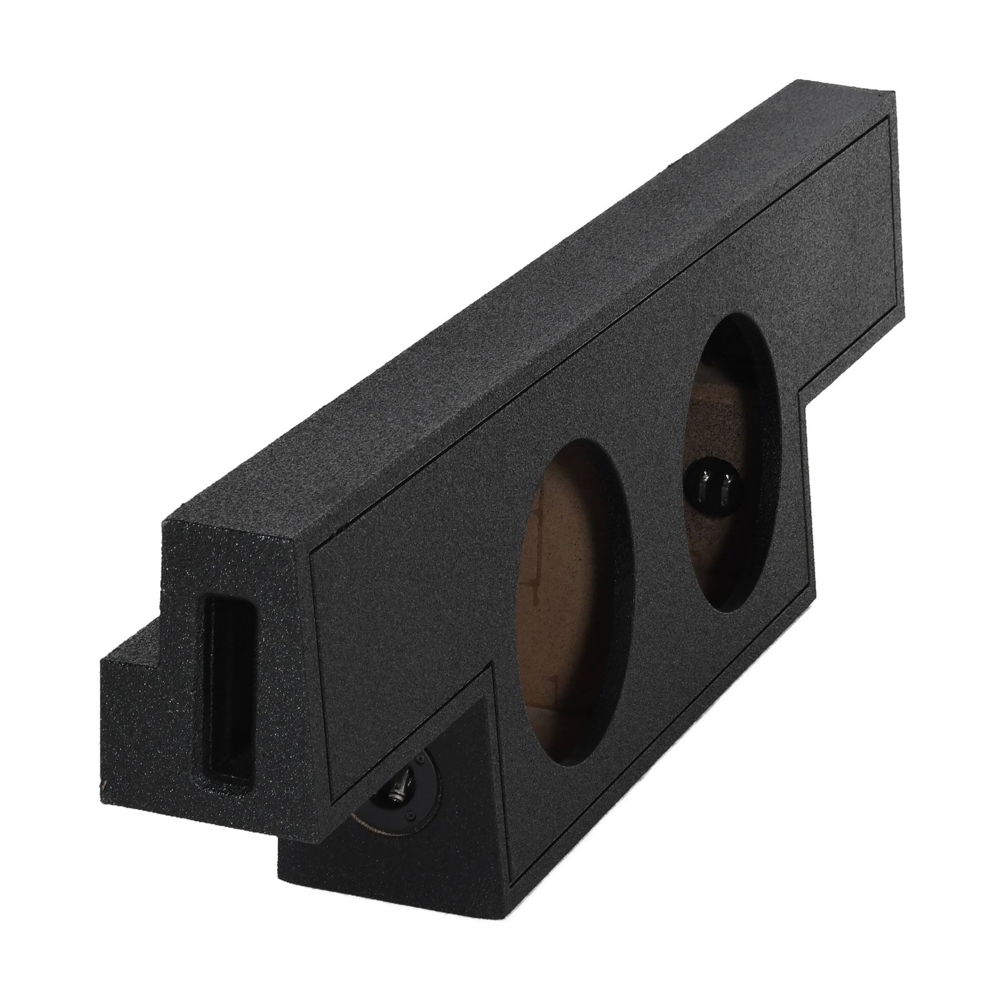 Alt View 1. QPower - QPower QBomb Dual 10in Ported Subwoofer Enclosure for 2004-06 GMC/Chevy Crew Cab - Black.