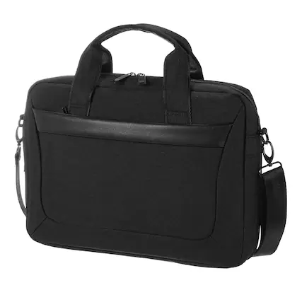 Front. Unique Bargains - 13.3" Laptop Briefcase, Water-Resistant Shoulder Bag, Expandable Business Crossbody, Travel College - Black.