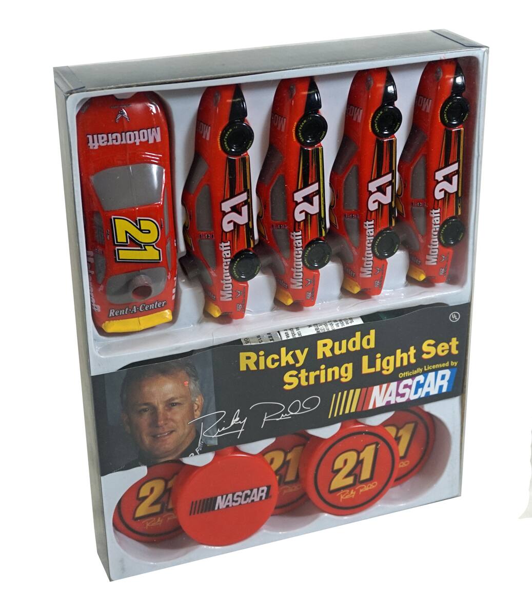 Motorcraft  
21  
Rent-A-Center  

Ricky Rudd String Light Set  
Officially Licensed by NASCAR  

21  
21  
21  
21  
21  

Ricky Rudd  
21  
21  
21  
21  
21  

NASCAR