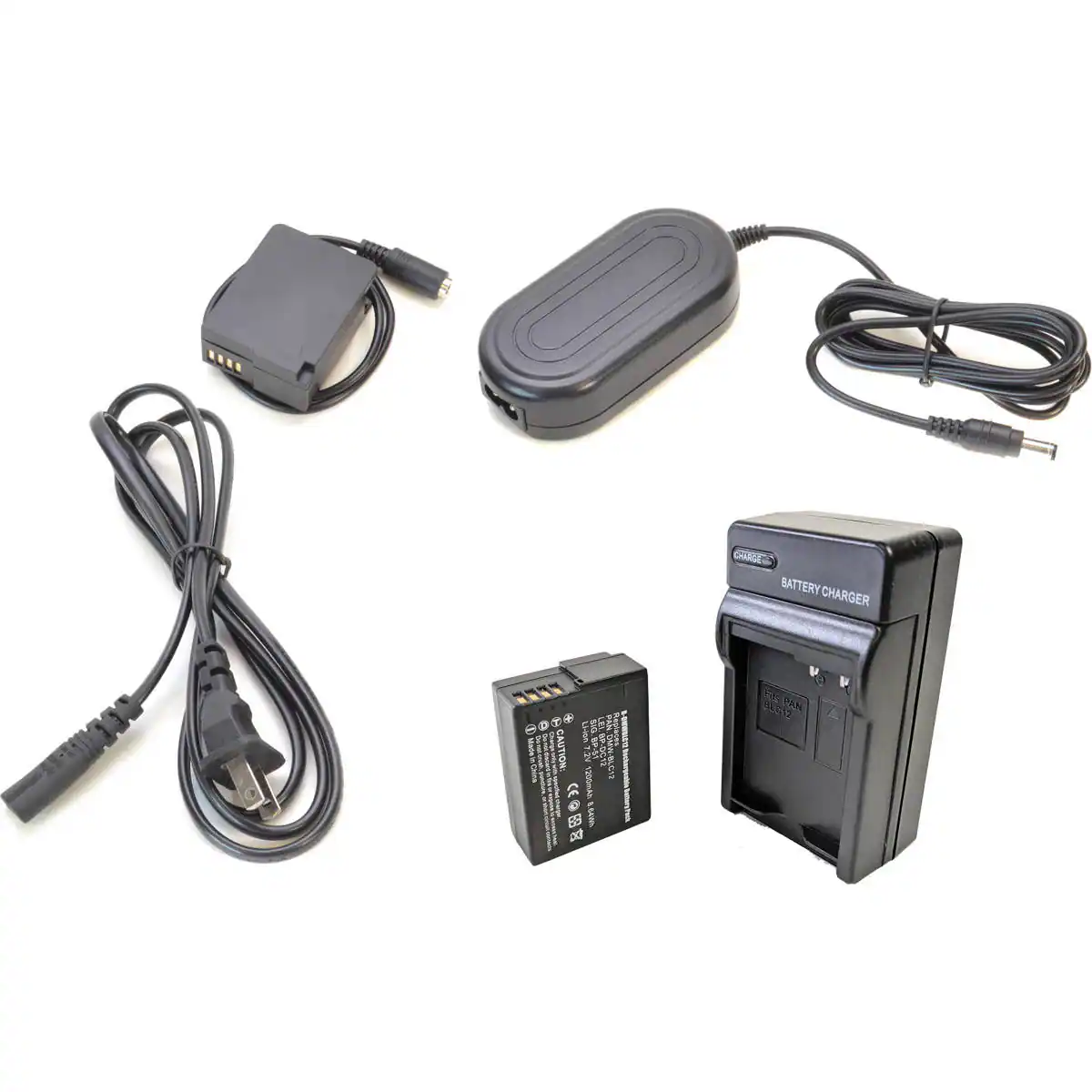 Bescor - DMW-BLC12 Battery, Charger, Coupler AC Adapter Kit for Panasonic
