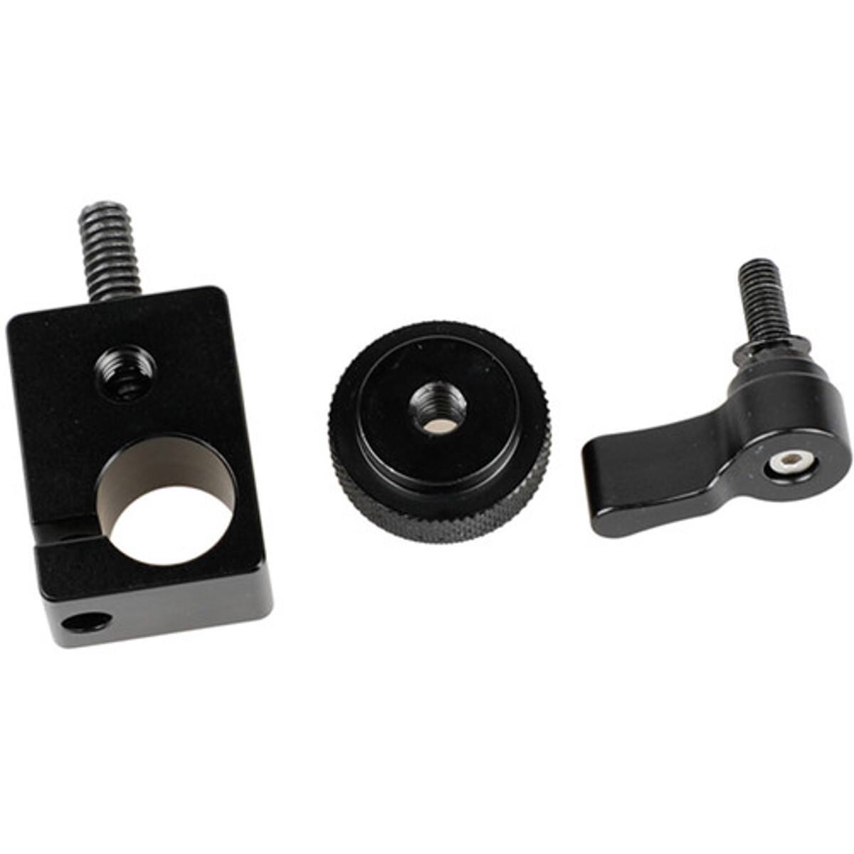 Alt View 4. CAMVATE - CAMVATE 15mm Single Rod Clamp with 1/4"-20 Screw Adapter, Black Lever.