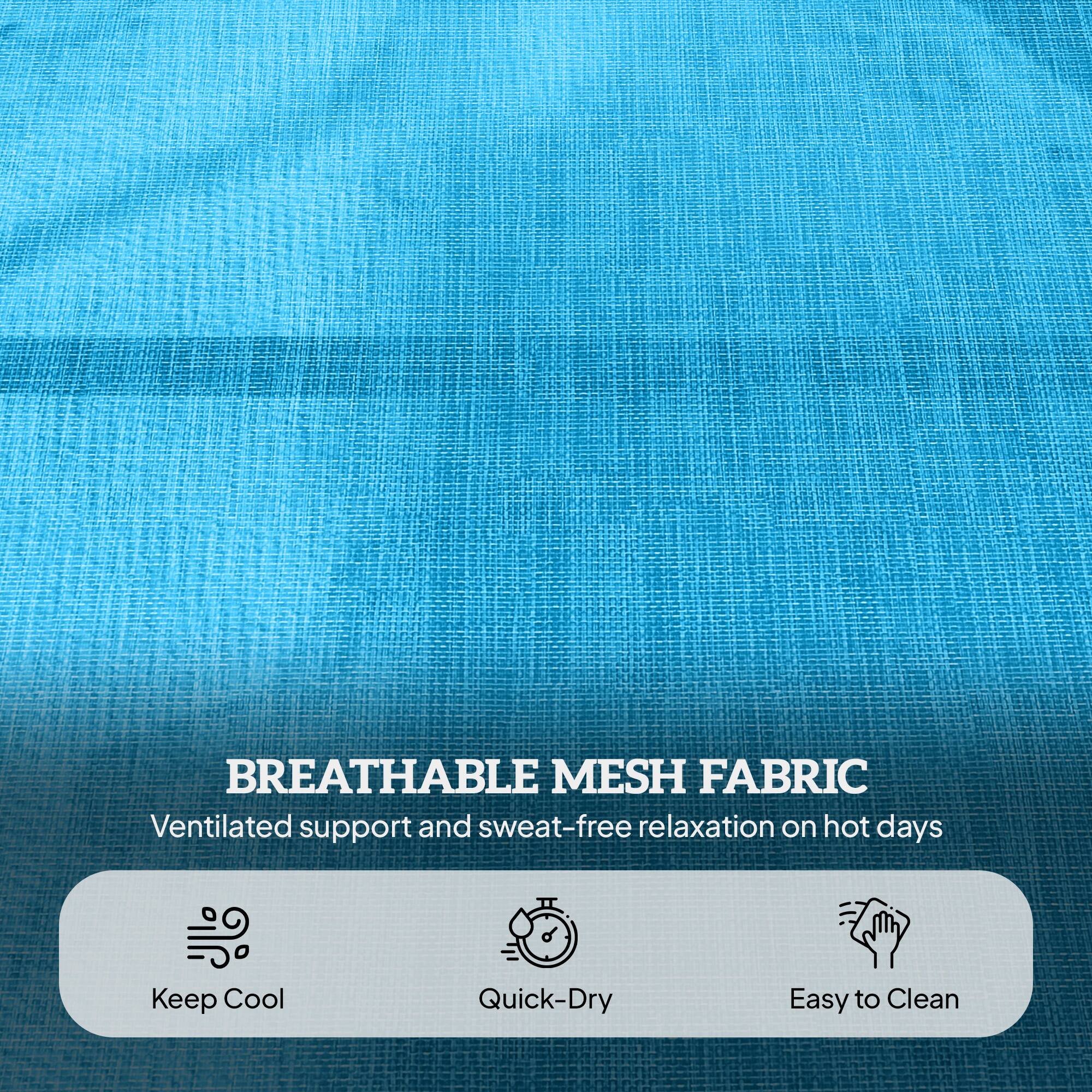 BREATHABLE MESH FABRIC
Ventilated support and sweat-free relaxation on hot days
Keep Cool
Quick-Dry
Easy to Clean