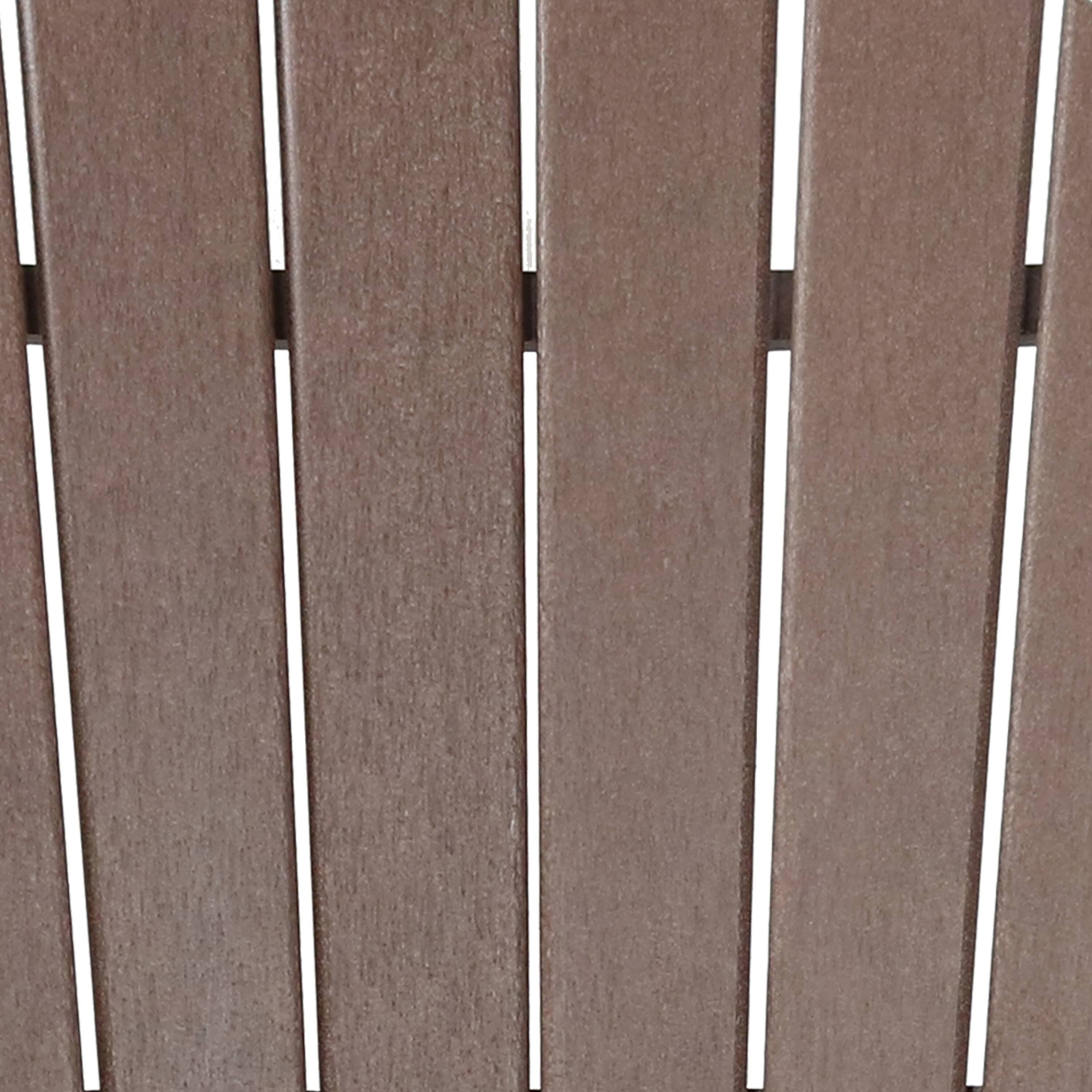 Alt View 4. Sunnydaze - Upright HDPE Raised Outdoor Adirondack Chair - Brown.