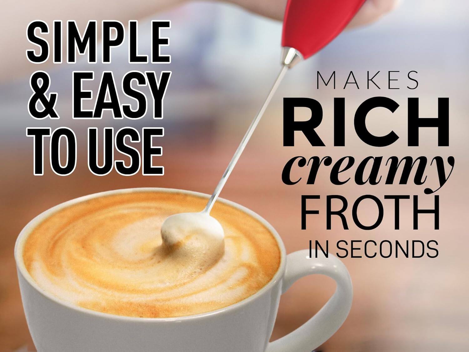 SIMPLE & EASY TO USE  
MAKES RICH creamy FROTH IN SECONDS
