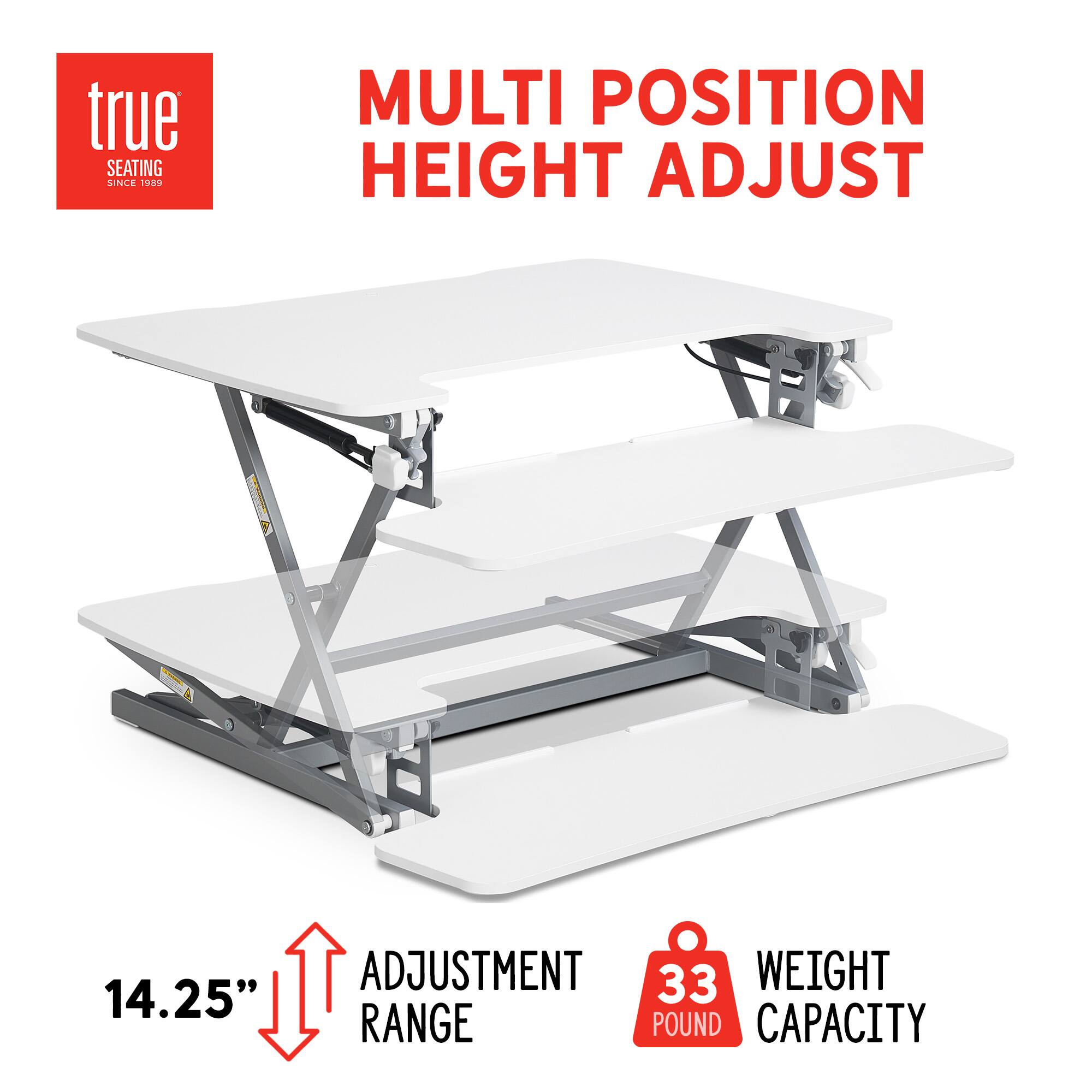 True Seating Linco 1909 Multi Position Height Adjust Table: 14.25" Range, 33 Weight Pound Capacity.