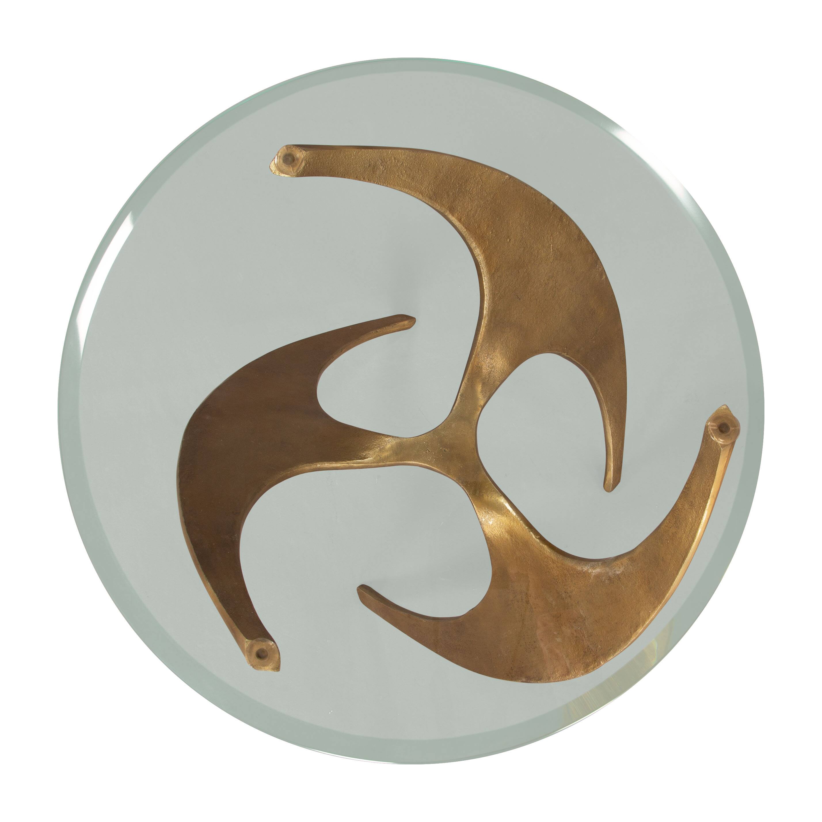 Alt View 1. Hivvago - Sabel Side Table Gold - Gold.