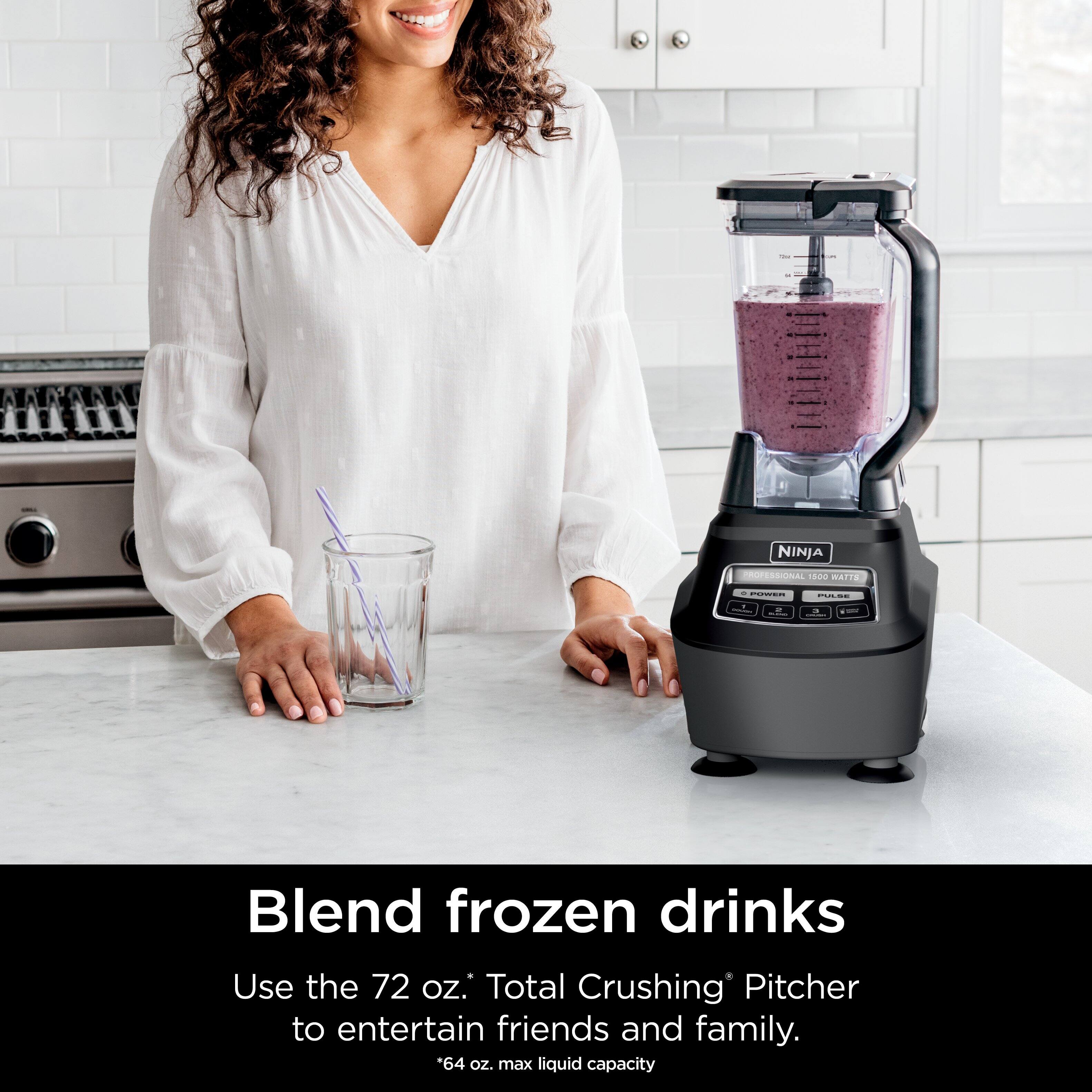 Blend frozen drinks  
Use the 72 oz. Total Crushing Pitcher to entertain friends and family.  
*64 oz. max liquid capacity