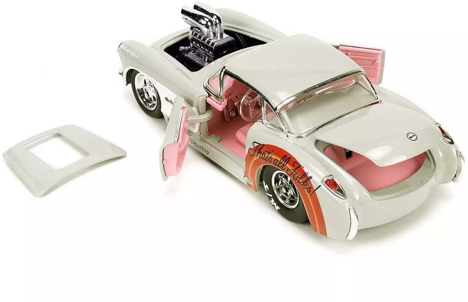 Jada Toys Looney Tunes 1:24 1957 Chevy Corvette & Bugs Bunny Figure ...