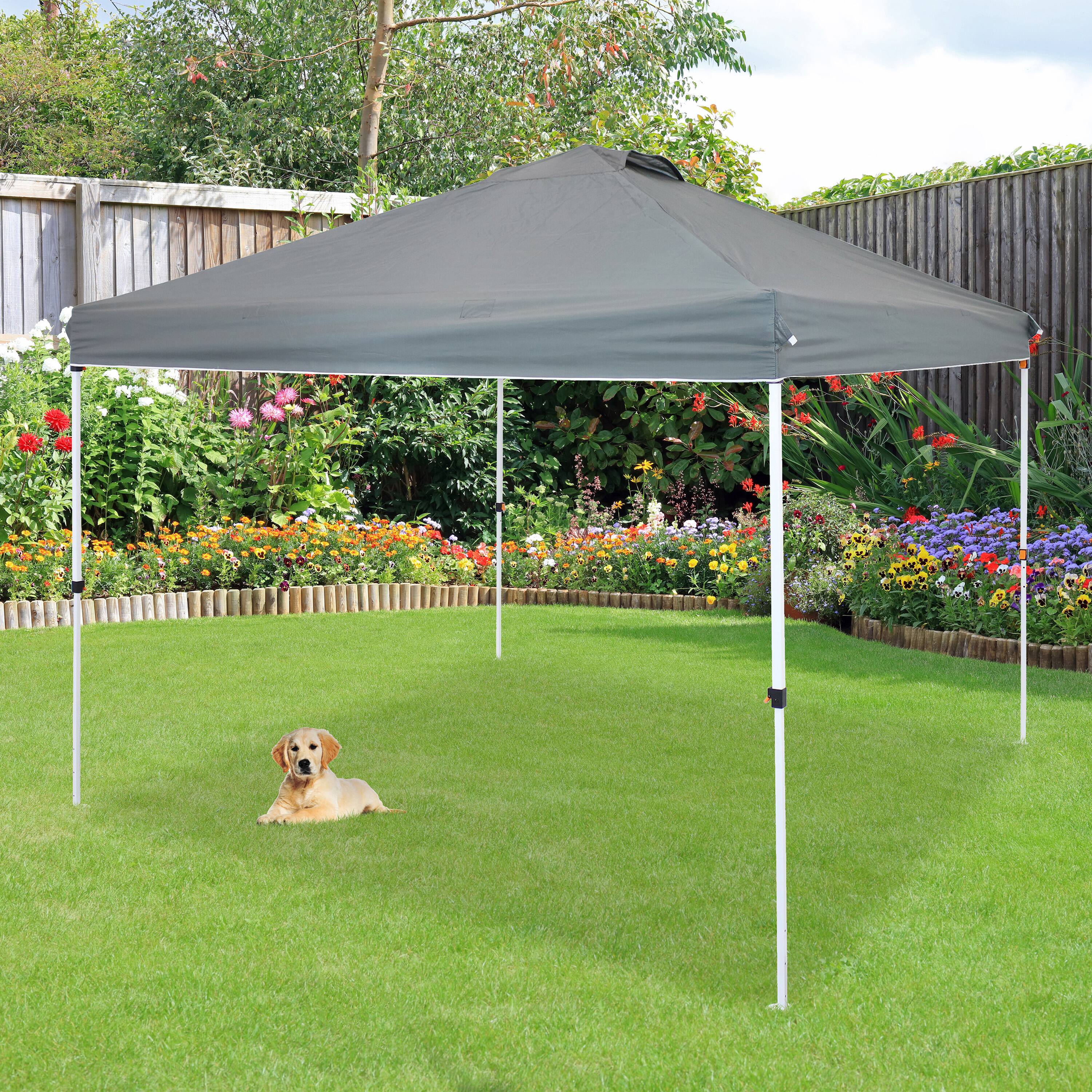 Alt View 9. Sunnydaze - 12x12 ft Fabric Replacement Pop-Up Canopy Shade with Vent - Gray.