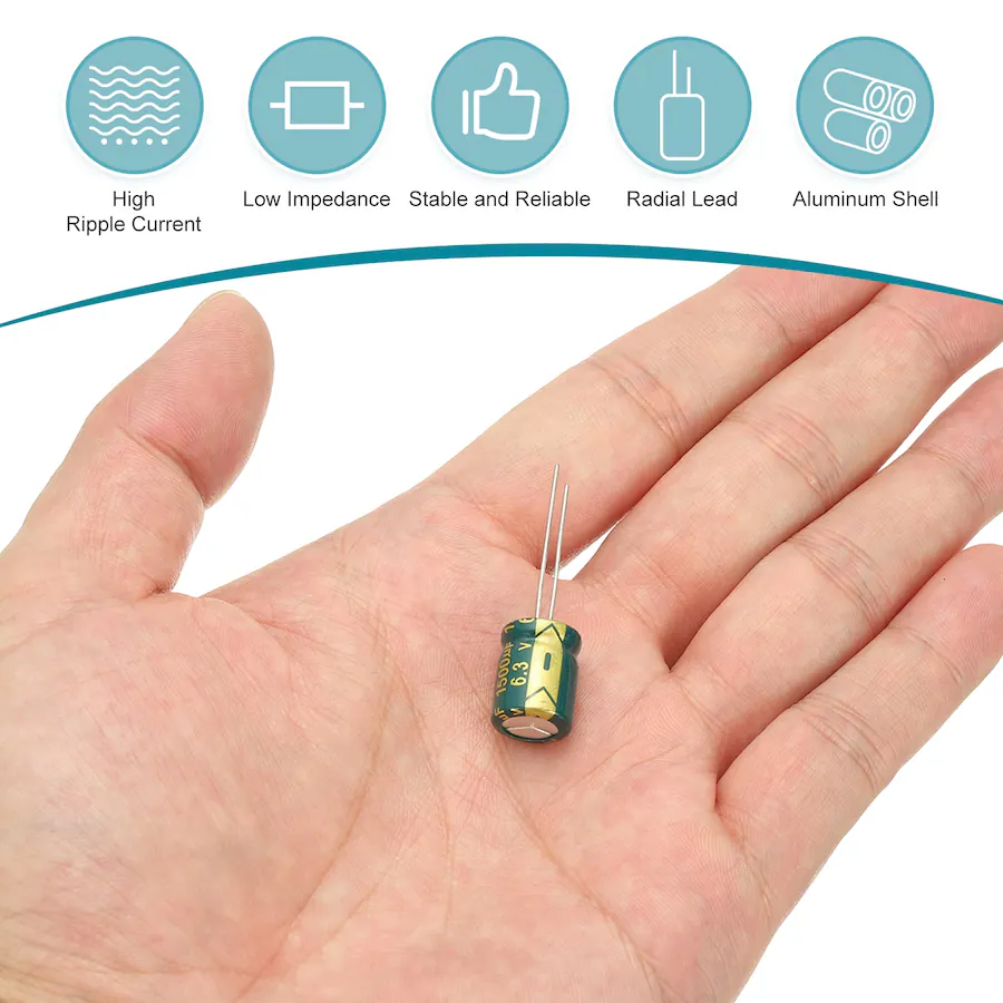 Led Impedance Unique Bargains 1500uF 6.3V 10x13mm Electrolytic Capacitor, High ...