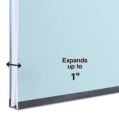 Alt View 5. Staples - 60% Recycled Pressboard Classification Folder, 1" Expansion, Letter Size, 25/Box - Light Blue.