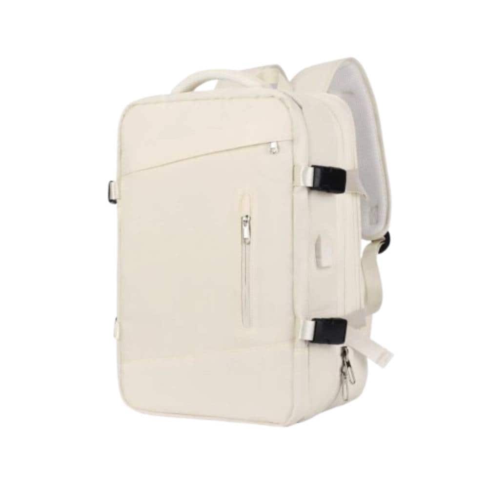 Cozy Serene - Adventure Backpack With Usb Charging Port - White