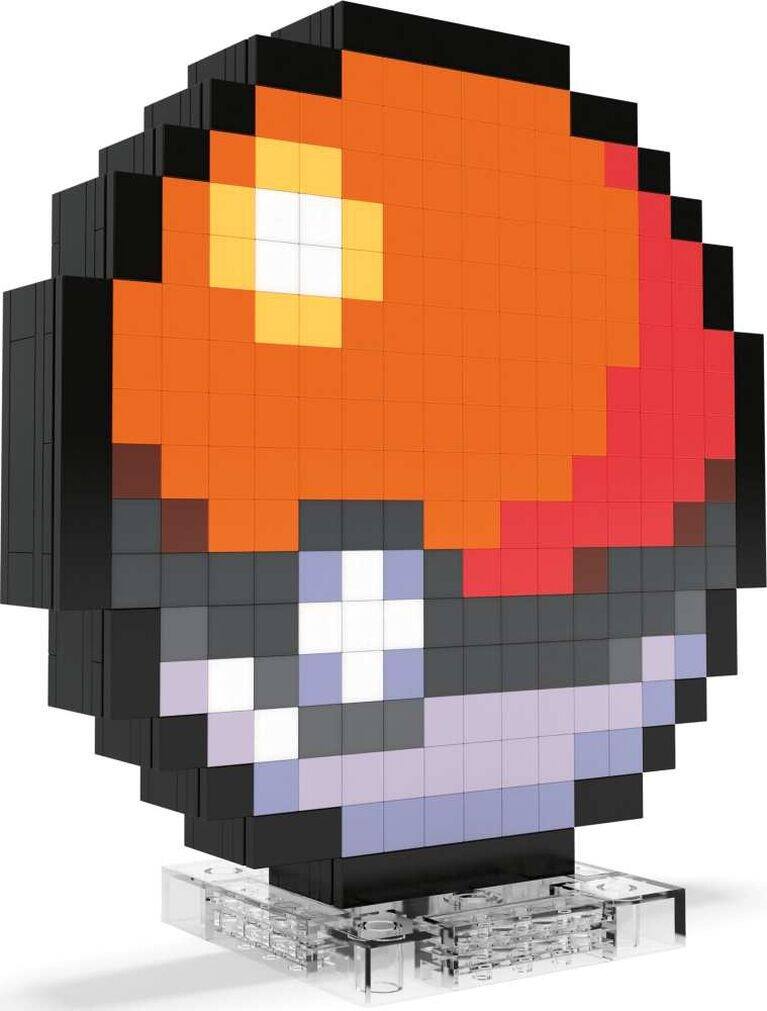 Alt View 6. Mega Bloks - MEGA BLOKS - Pokemon Classic Poke Ball, Pixel Art, 342 Piece Building Toy Set   - COLLECTIBLES - Multicolor.