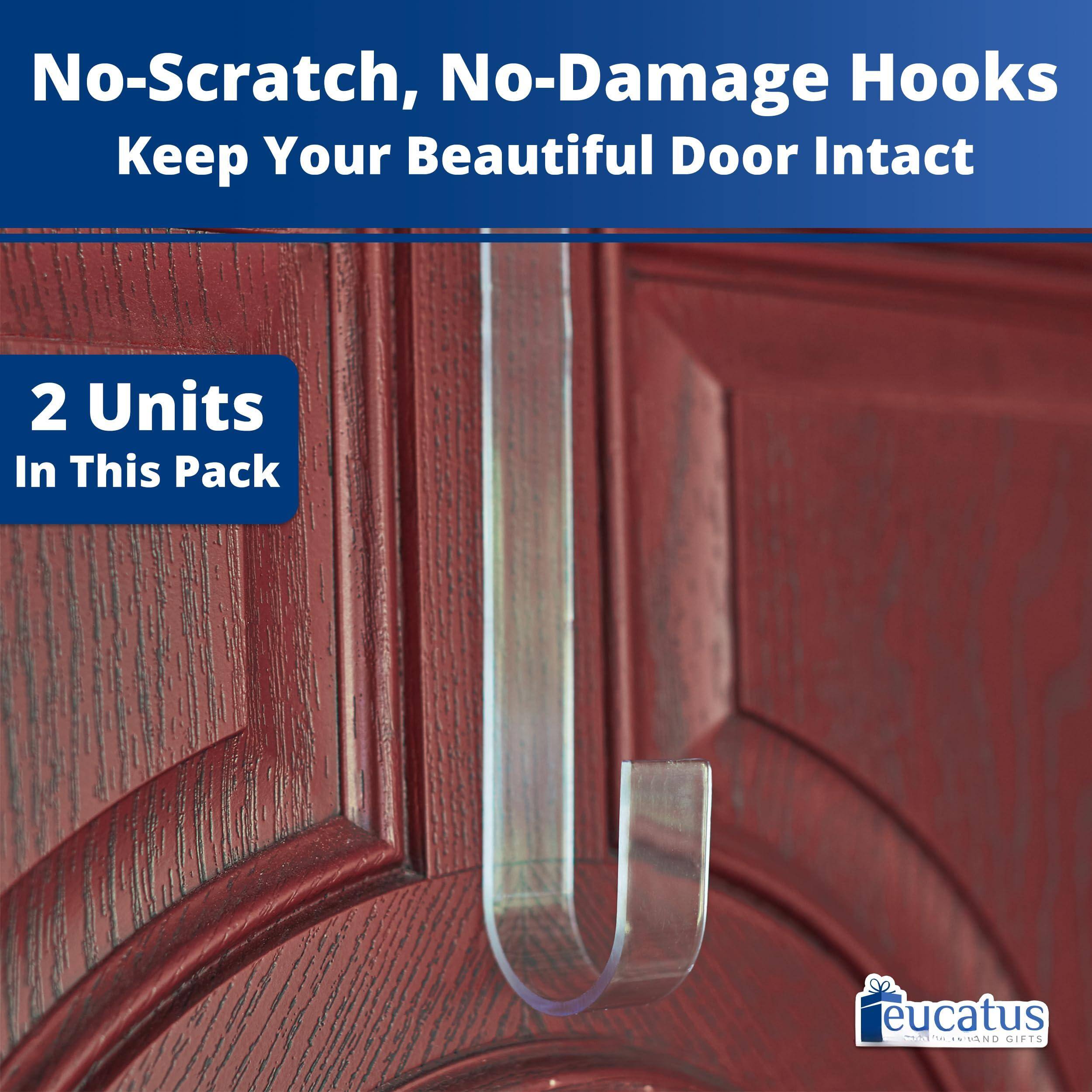 No-Scratch, No-Damage Hooks  
Keep Your Beautiful Door Intact  

2 Units In This Pack  

eucatus  
HANDCRAFTED GIFTS