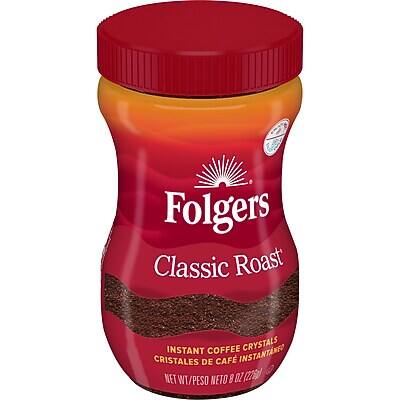 Folgers Classic Roast  
Instant Coffee Crystals  
Cristales de Café Instantáneo  
Net Wt. / Peso Neto 8 oz (22%a)
