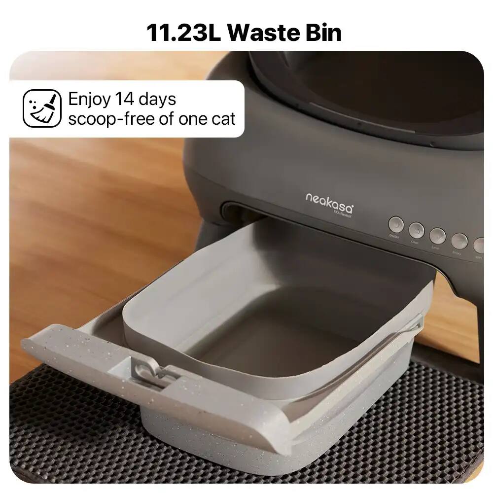 11.23L Waste Bin

Enjoy 14 days scoop-free of one cat

neakasa