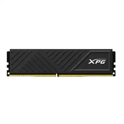 Front. XPG - ADATA XPG GAMMIX D35 32GB DDR4 RAM, CL16 PC4-25600 3200MHz 288-Pins UDIMM Desktop Memory - Black Heatsink - Single Tray - Black.