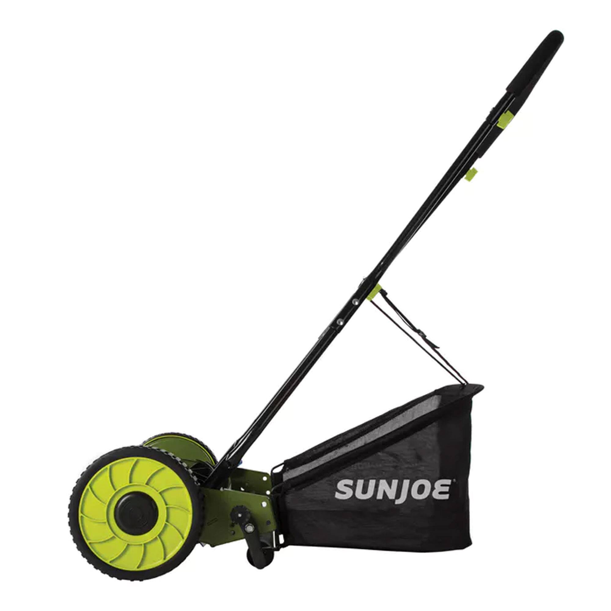 Alt View 5. Sun Joe - Sun Joe 16" Reel Mower with Grass Catcher and Adjustable Cutting Height, MJ500M - Green.