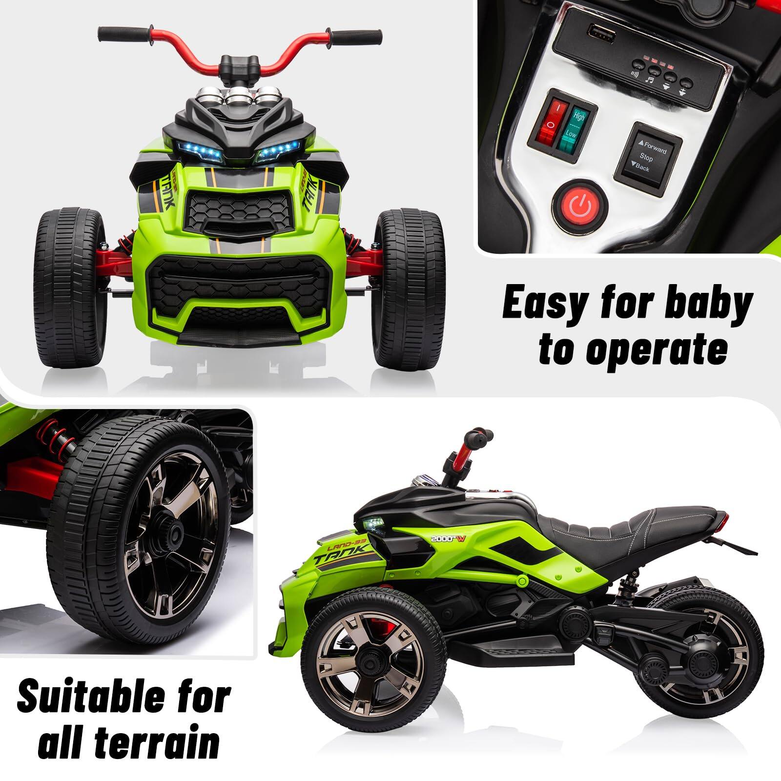 - A Tank Trike
- High Low Anti Skid
- Easy for baby to operate
- Suitable for all terrain