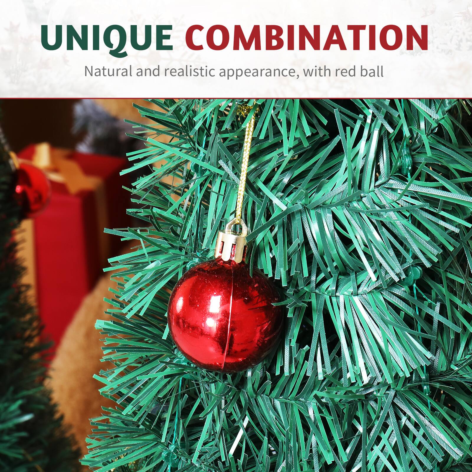 UNIQUE COMBINATION  
Natural and realistic appearance, with red ball