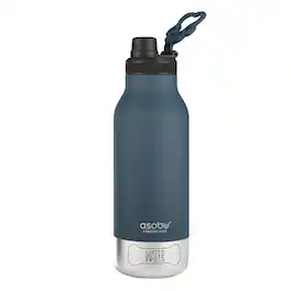 Asobu - Barkey 32-Oz 3-in-1 Water Bottle with Removable Dog Bowl and Food Compartment - Blue