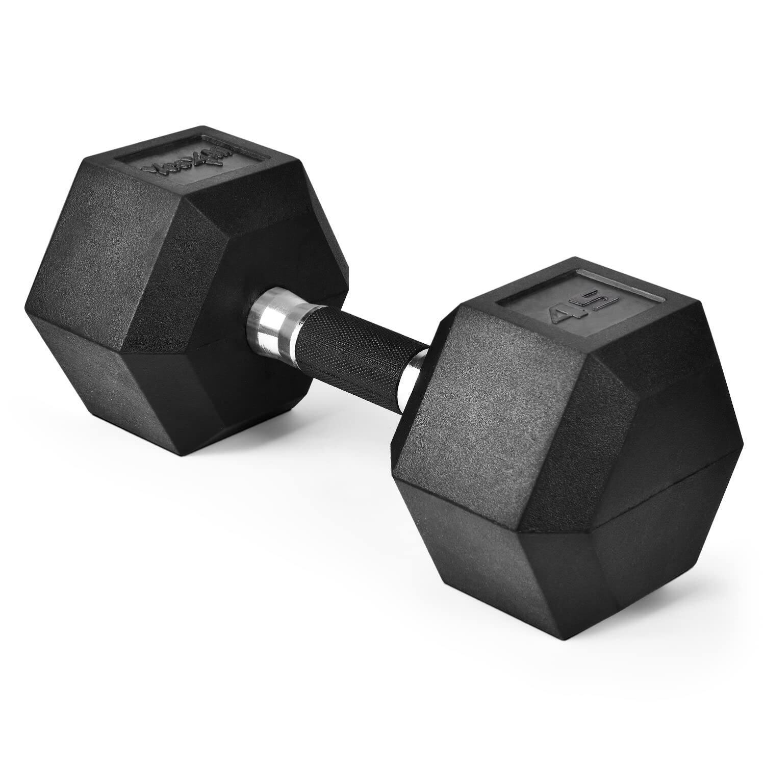 Front. ThinkLink Electronic - Rubber Grip Encased Hex Dumbbell Hand Weights With Anti slip 5 s Single p DURABLE MATERIAL PVC coating helps - 45 Pounds.