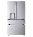 LG - 36-in Wide Standard-Depth MAX 28.6 Cu. Ft. 4-Door French Door Smart Refrigerator with Full Convert Drawer - Stainless Steel