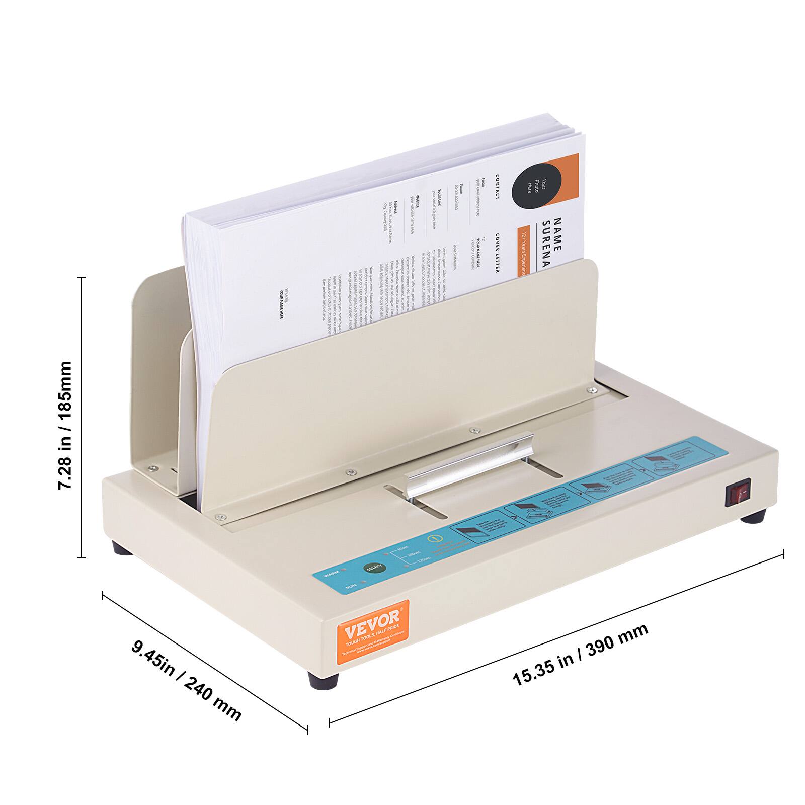 Sure, here is the corrected and grouped text:

---

**VEVOR**

**NAME**

**SURENA**

**CONTACT**

**TNR**

**uaueins**

**185mm**

**7.28 in / 185mm**

**9.45in / 240mm**

**240 mm**

**VEVOR**

**OLE**

**PRLE**

**390 in / 390 mm**

---

**Dimensions:**

- **Height:** 7.28 in / 185mm
- **Width:** 9.45in / 240mm
- **Length:** 15.35 in / 390 mm