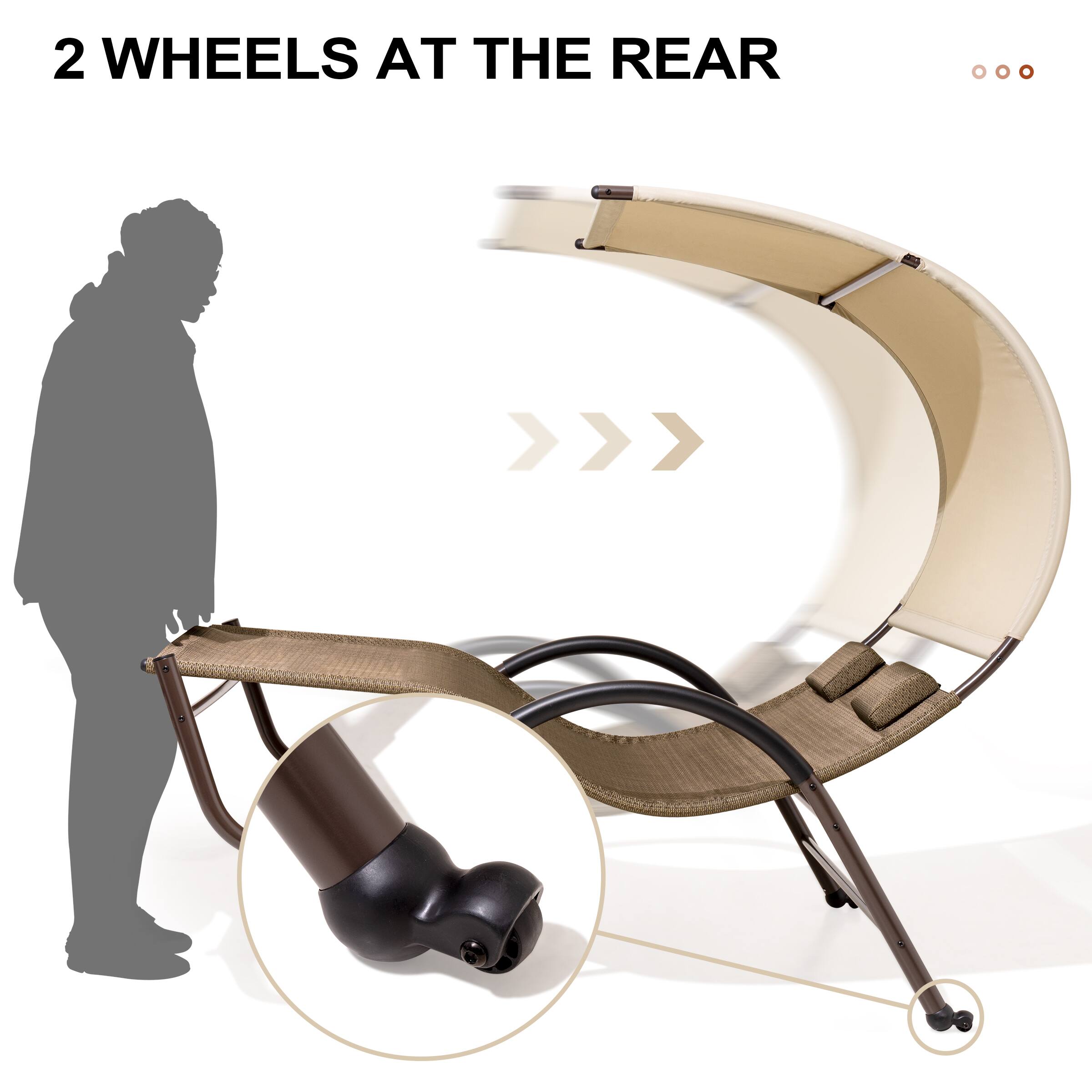 2 WHEELS AT THE REAR