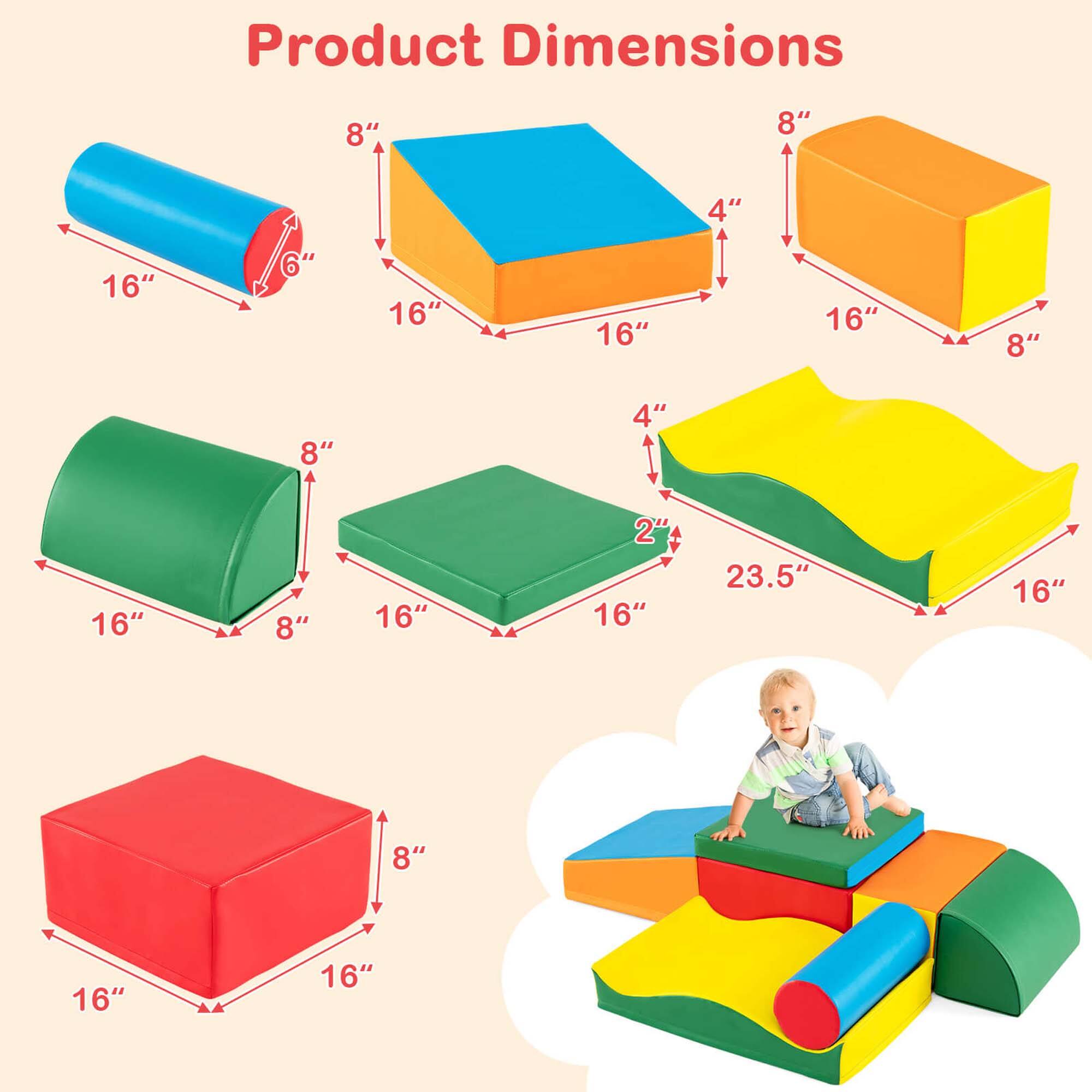 Product Dimensions

- 8" x 16" x 6"
- 8" x 16" x 4"
- 8" x 16" x 8"
- 8" x 16" x 23.5"
- 8" x 16" x 16"
- 8" x 16" x 16"