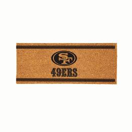 Evergreen Enterprises - San Francisco 49ers 24" x 60" Outdoor Team Logo Coir Mat - Brown