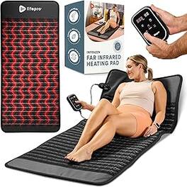 LifePro - 74" Foldable Infrared Heating Mat – Full-Length Therapy Pad for Recovery, Mood & Energy Boost - Black
