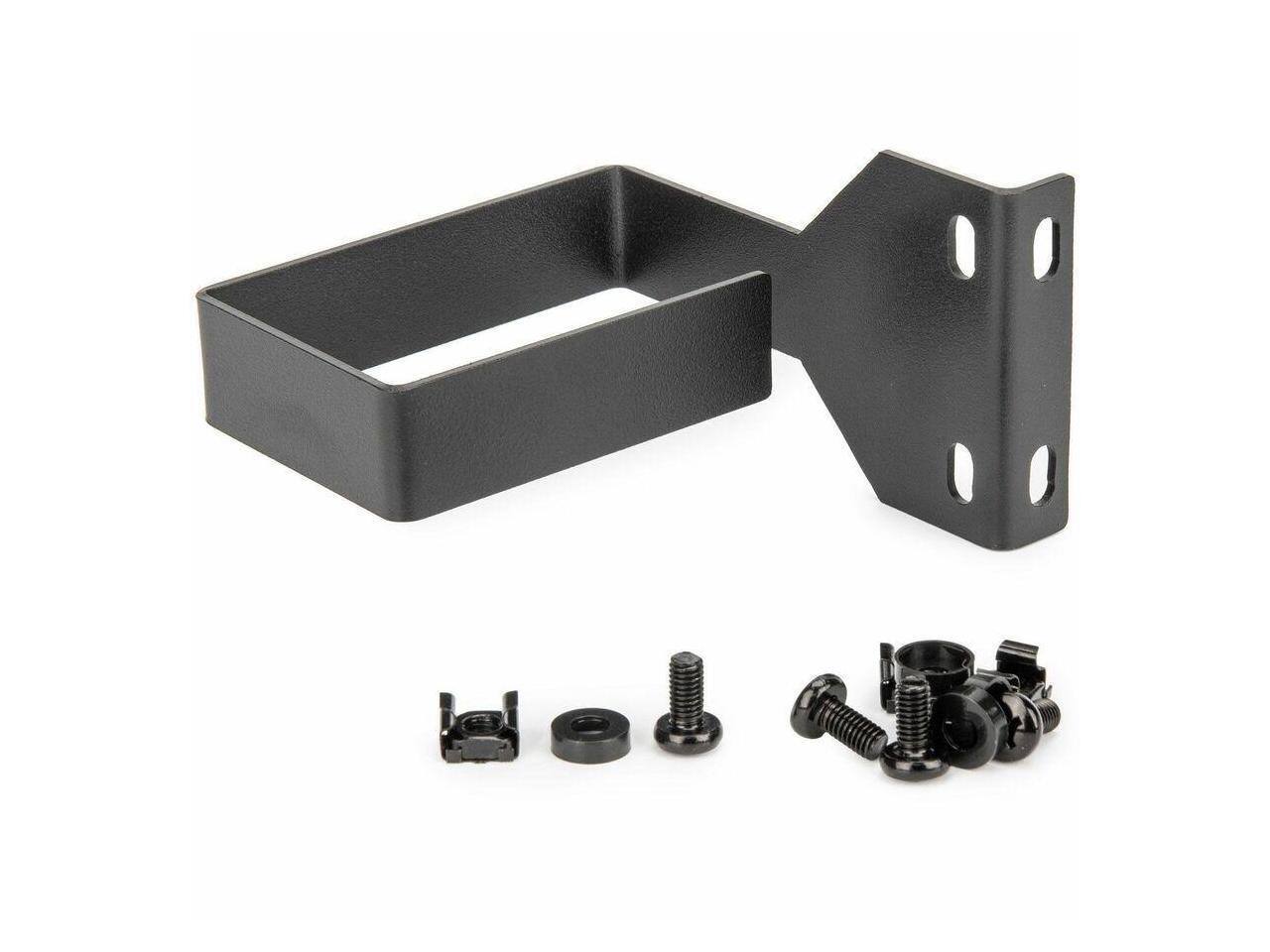 Alt View 1. Rocstor - Rocstor Vertical Cable Management Hook - D-ring - Black - 1 - 1.5U Rack Height - Steel - Black.