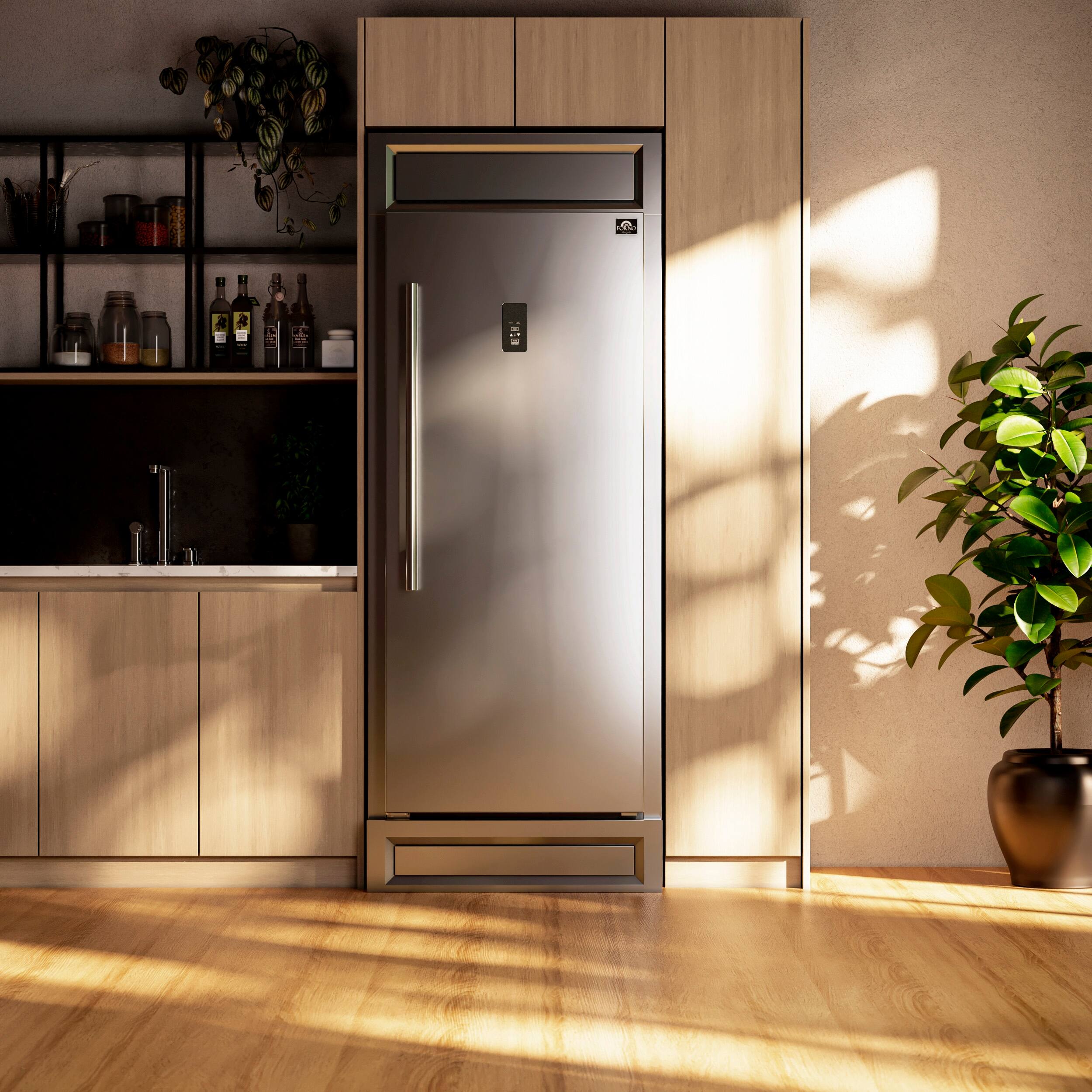 Alt View 4. Forno Appliances - Fortezza 14 Cu. Ft. Right-Swing Convertible Refrigerator/Freezer with Trim Kit - Stainless steel.