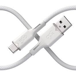 360 Electrical - Fluid USB-A to USB-C Braided Charging Cable (5ft) - Powder