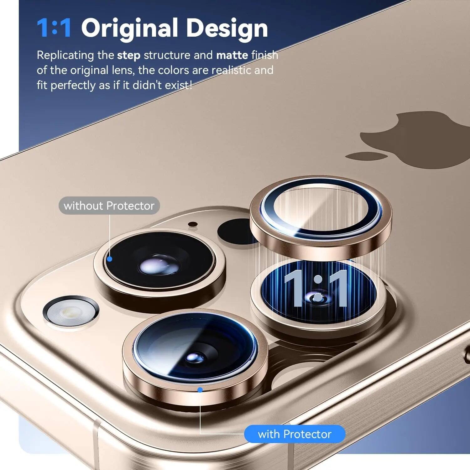 1:1 Original Design

Replicating the step structure and matte finish of the original lens, the colors are realistic and fit perfectly as if it didn't exist!

without Protector

with Protector