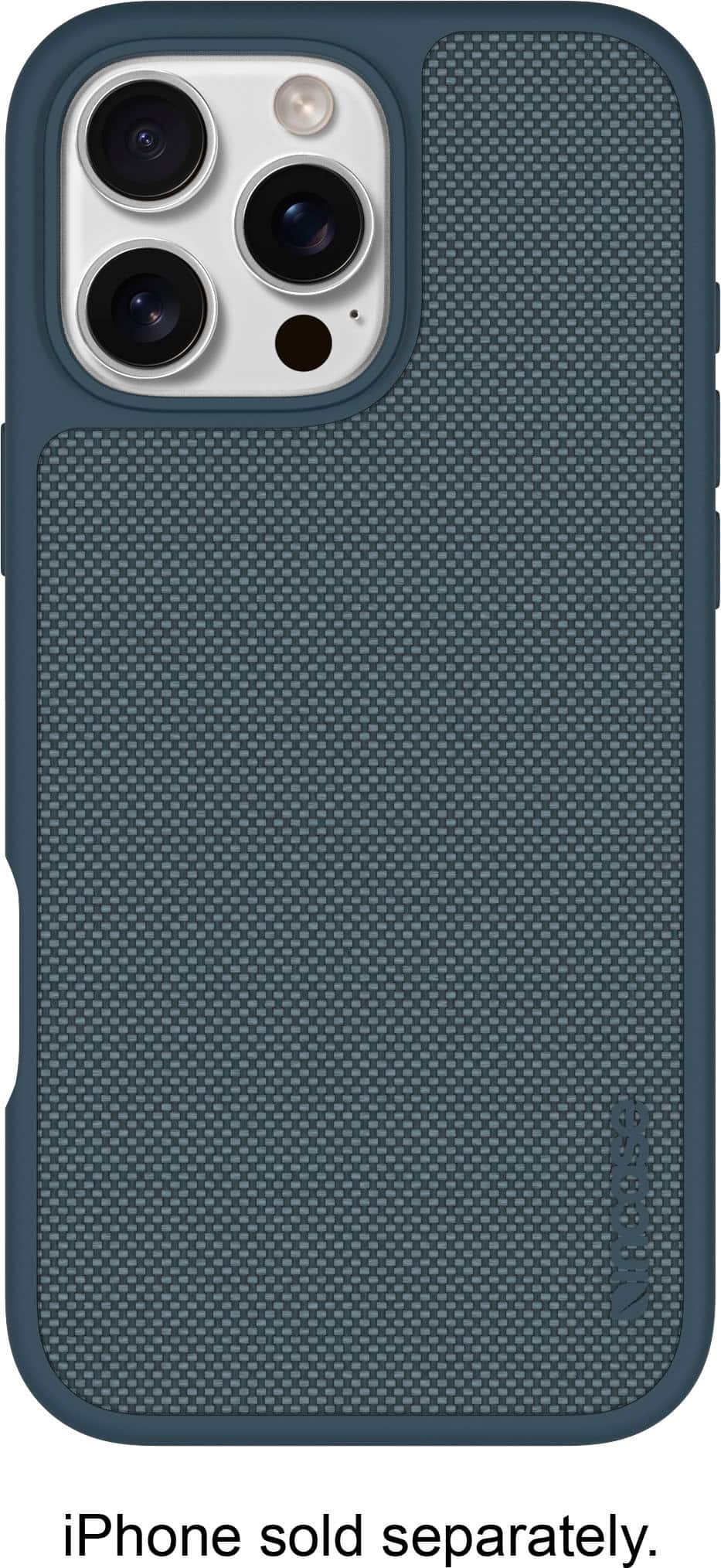 The text on the image reads "iPhone sold separately."