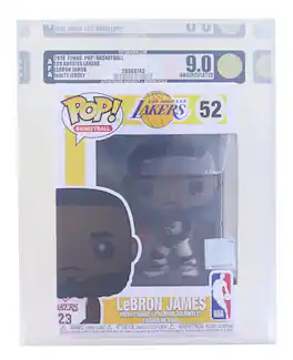 Topps - LA Lakers NBA Funko POP | Lebron Jersey | Graded AFA 9 - White