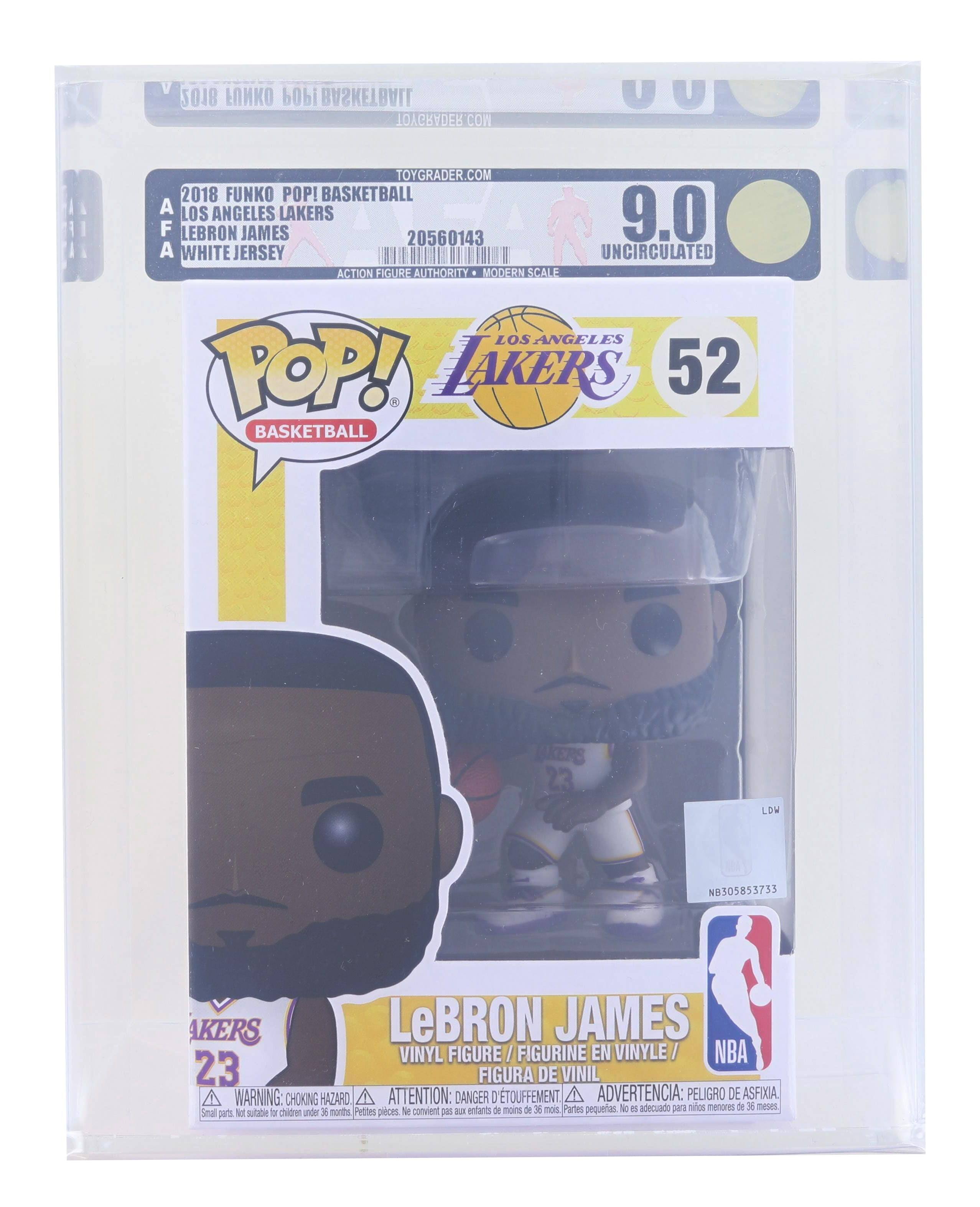 LA Lakers NBA Funko POP | Lebron White Jersey | Graded AFA 9
