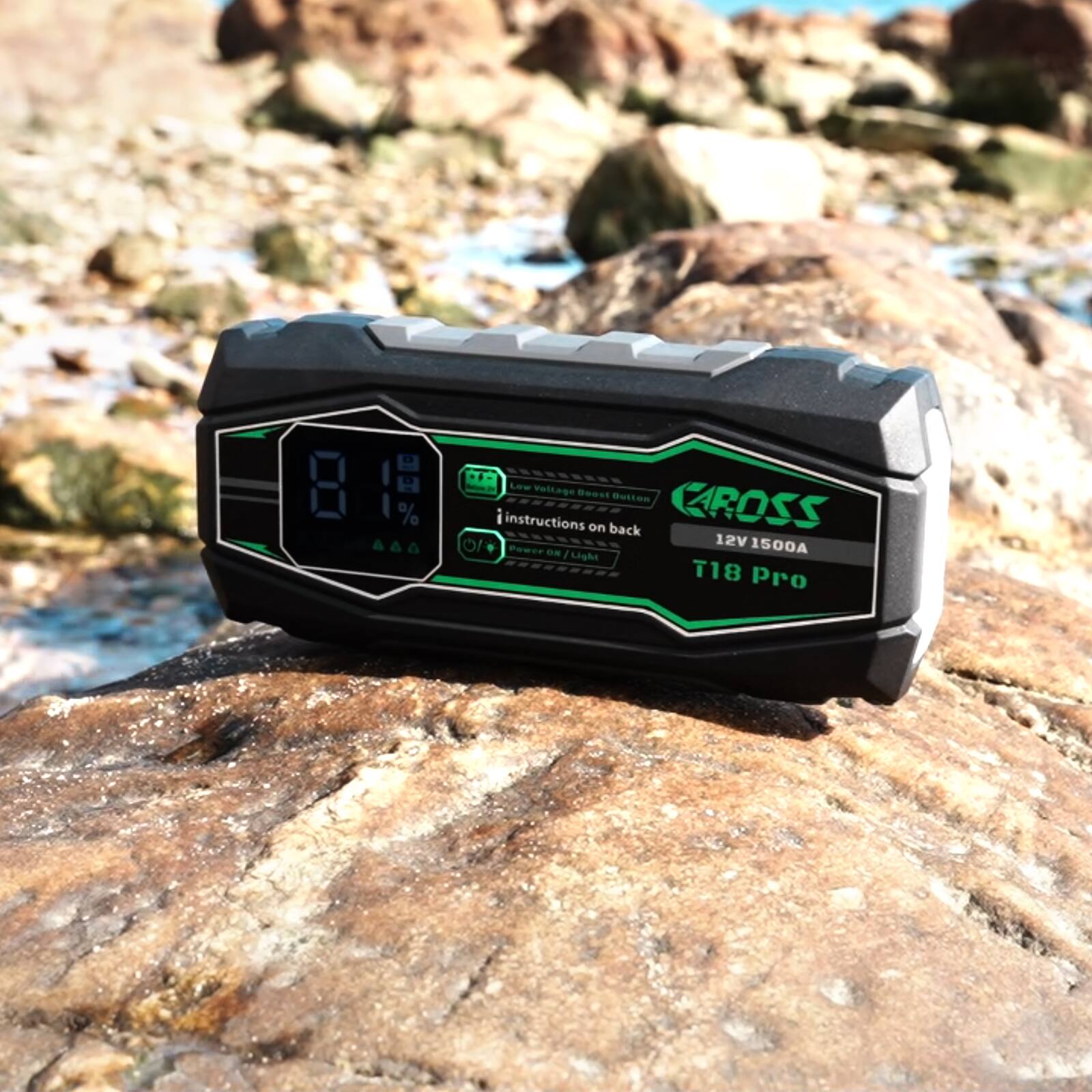 CAROSS  
12V 1500A  
T18 Pro  

Low Voltage Boost Button  
Instructions on back