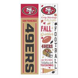 Evergreen Enterprises - San Francisco 49ers 47" Double Sided Fall Leaner Fan Sign - Multicolor